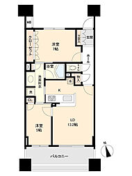 JR仙石線 仙台駅 徒歩3分の賃貸マンション 11階2LDKの間取り