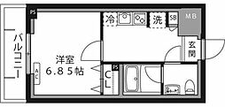 LOC'SIKUTA 1Kの間取図画像