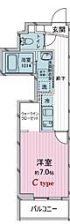 ヨーク所沢II 1Kの間取図画像