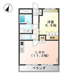 南海線 紀ノ川駅 徒歩12分の賃貸アパート 1階1LDKの間取り