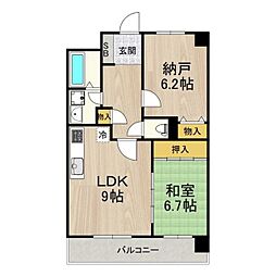 グレースコート 2DKの間取図画像