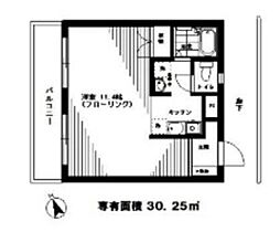 メゾン・ド・佐賀 ワンルームの間取図画像