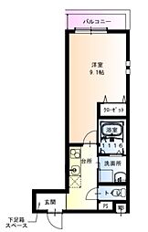 JR片町線(学研都市線) 徳庵駅 徒歩6分の賃貸アパート 2階1Kの間取り