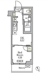クラリティア馬込 1DKの間取図画像