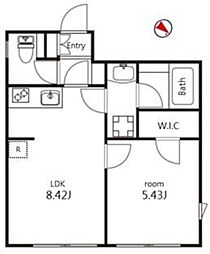 Ｖｓｔｙｌｅ幡ヶ谷 3階1LDKの間取り