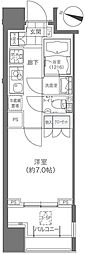 メゾンカルム本郷 1Kの間取図画像
