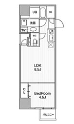 URBANFLATSIkebukuroPremium 1LDKの間取図画像