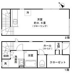 ジュビレ 1階ワンルームの間取り