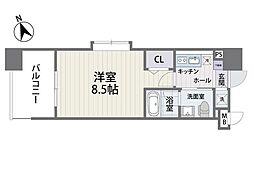 S-FORT福岡県庁前 1Kの間取図画像