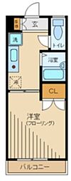 南中野アークヒルズ 1Kの間取図画像