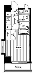 OLIO白山 1Kの間取図画像