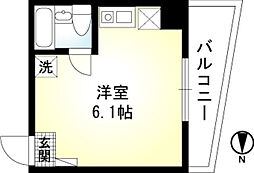 ダイヤモンドレジデンス蓮沼町 ワンルームの間取図画像