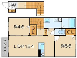 セルディーナ 2LDKの間取図画像