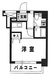 アルス中目黒 ワンルームの間取図画像