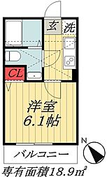 ルーチェ 1Kの間取図画像