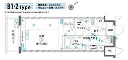 ZOOMYOKOHAMAEAST 1Kの間取図画像