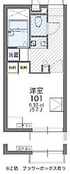 レオパレスアーバンコート東大沢 1Kの間取図画像