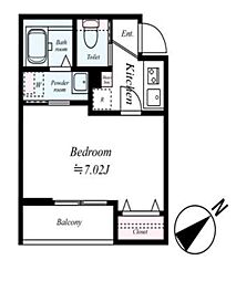 GRADUS淵野辺 1Kの間取図画像