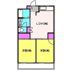 ヴィレッジ・コンフォート 2LDKの間取図画像