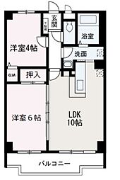 アーバンクロス 2LDKの間取図画像