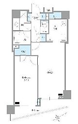 カスタリア銀座2 1LDKの間取図画像