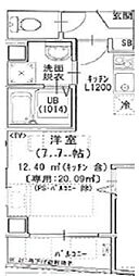 プレーマ南千住 ワンルームの間取図画像