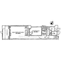 アクロス目黒タワー 5階1SLDKの間取り