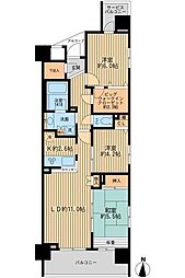 JR総武線 錦糸町駅 徒歩9分の賃貸マンション 10階3LDKの間取り