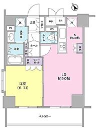 コンフォリア春日富坂 1LDKの間取図画像