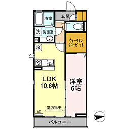 ブランドール高島平 1LDKの間取図画像