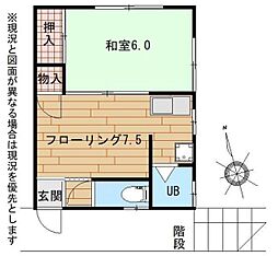 第二紙屋荘 1DKの間取図画像