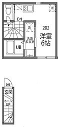 TERASU足立 ワンルームの間取図画像