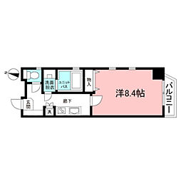 アルファ渋谷 6階1Kの間取り