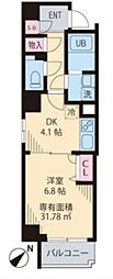 セピアスタジオ 1DKの間取図画像