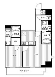 パレスシンシア江東橋 12階1LDKの間取り