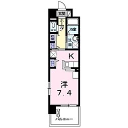 京王線 聖蹟桜ヶ丘駅 徒歩18分の賃貸マンション 3階1Kの間取り