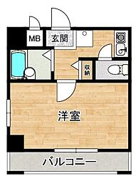 レジェール22 1Kの間取図画像