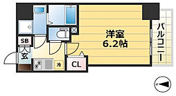 GP KOBE STATION 7階1Kの間取り