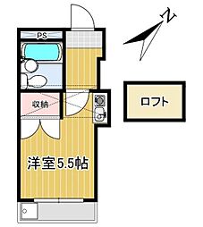 TKハイツ ワンルームの間取図画像