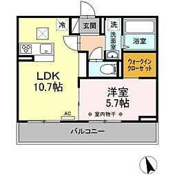 ウェルデンス戸塚A 1LDKの間取図画像
