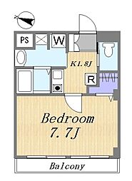レコルトこおち 1Kの間取図画像