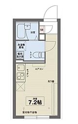 COCOFLAT 板橋 1階ワンルームの間取り