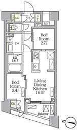 NOGATA RESIDENCE 2LDKの間取図画像