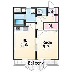 JR紀勢本線 紀三井寺駅 徒歩15分の賃貸マンション 1階1DKの間取り