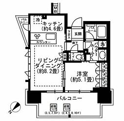 ヴェレーナグラン北赤羽マナープレイス 1LDKの間取図画像