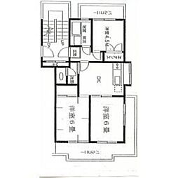 セントビラ1号館 3DKの間取図画像