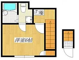 ISメゾン赤羽 2階1Kの間取り