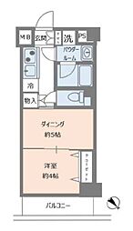 日神デュオステージ池上 4階1DKの間取り