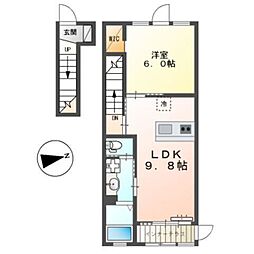 エルアージュ 1LDKの間取図画像