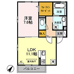 Regalo 1LDKの間取図画像